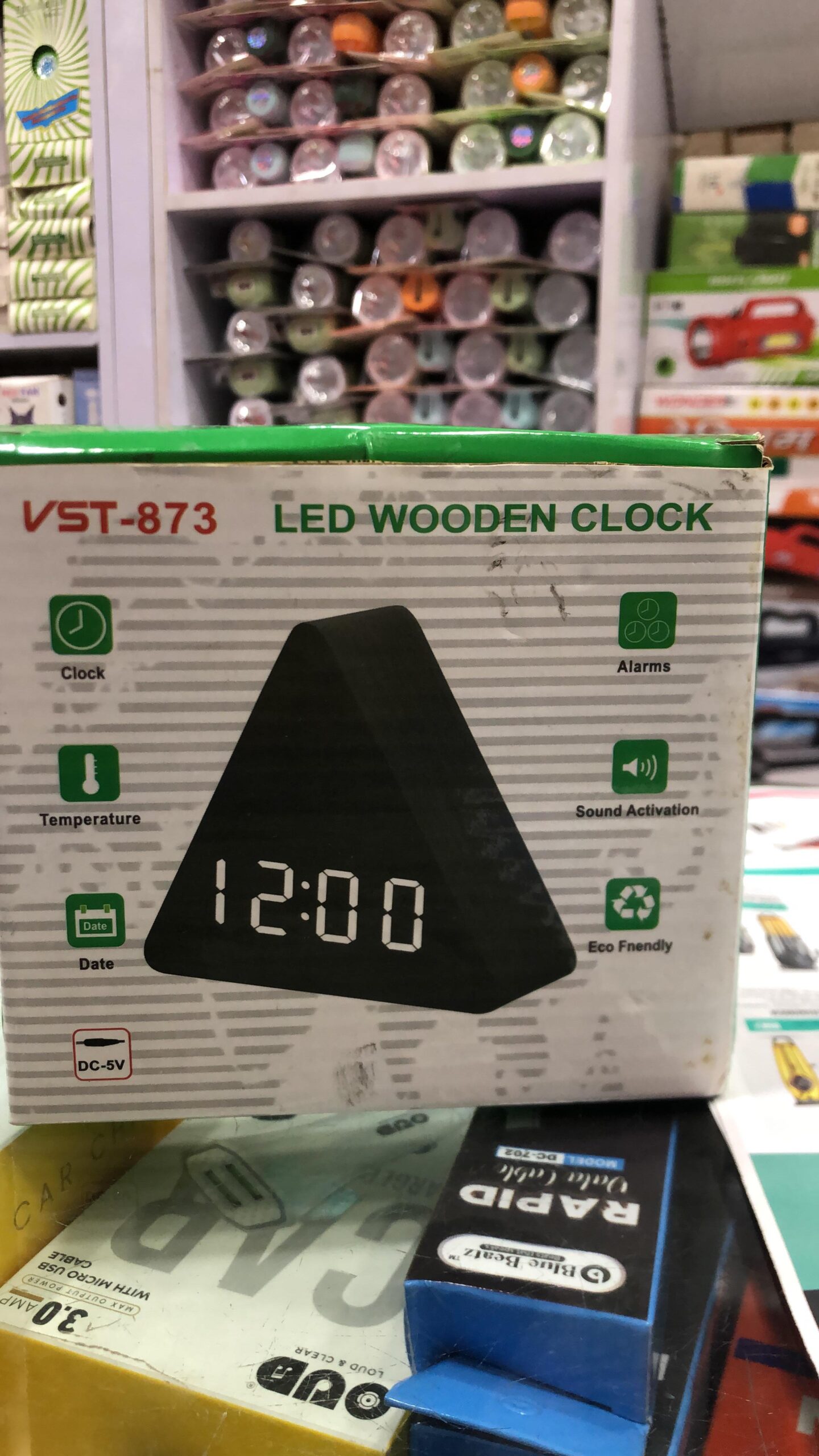 LED Wooden Spy Clock