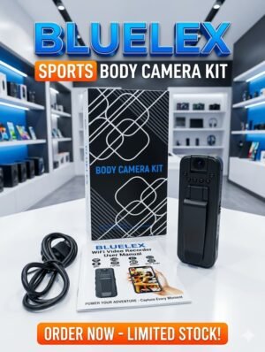 Bluelex Portable Body Worn Camera & Action Kit for Sports and Security